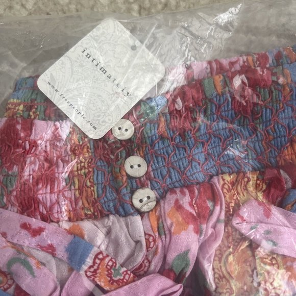 Free People Intimately Rule the World Boho Romper Size XL Bright Combo NWT - Picture 6 of 8